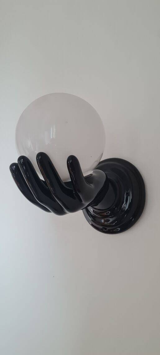 Opaline and porcelain wall light