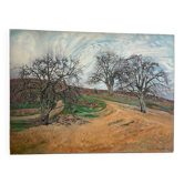 Le chemin sous les arbres d’hiver signé Maurice Bouillot 1946