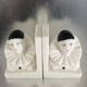 Pair of Pierrot bookends from the 70s-80s