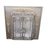 Front of the old fireplace all in bronze