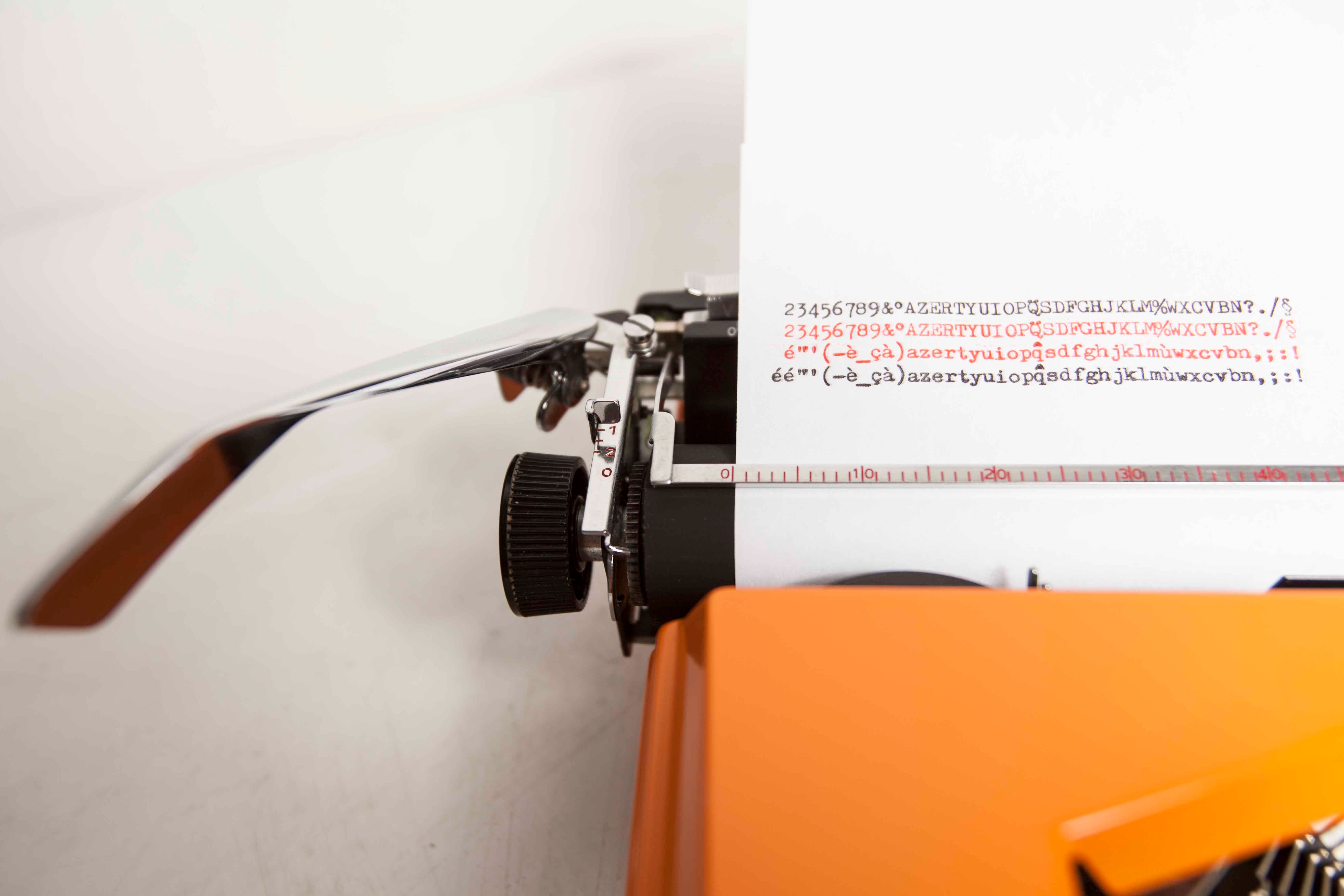Revised Orange Silver Reed 100 Typewriter and New Ribbon 1977