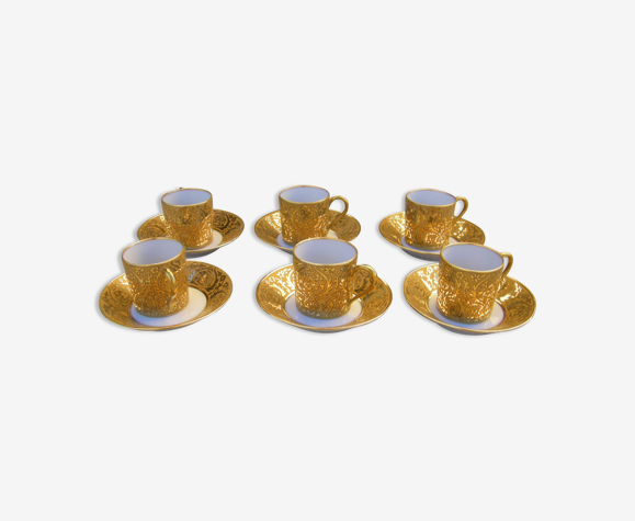 Coffret de six tasses à café ancienne par Bernarnaud