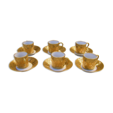 Coffret de six tasses à café ancienne par Bernarnaud