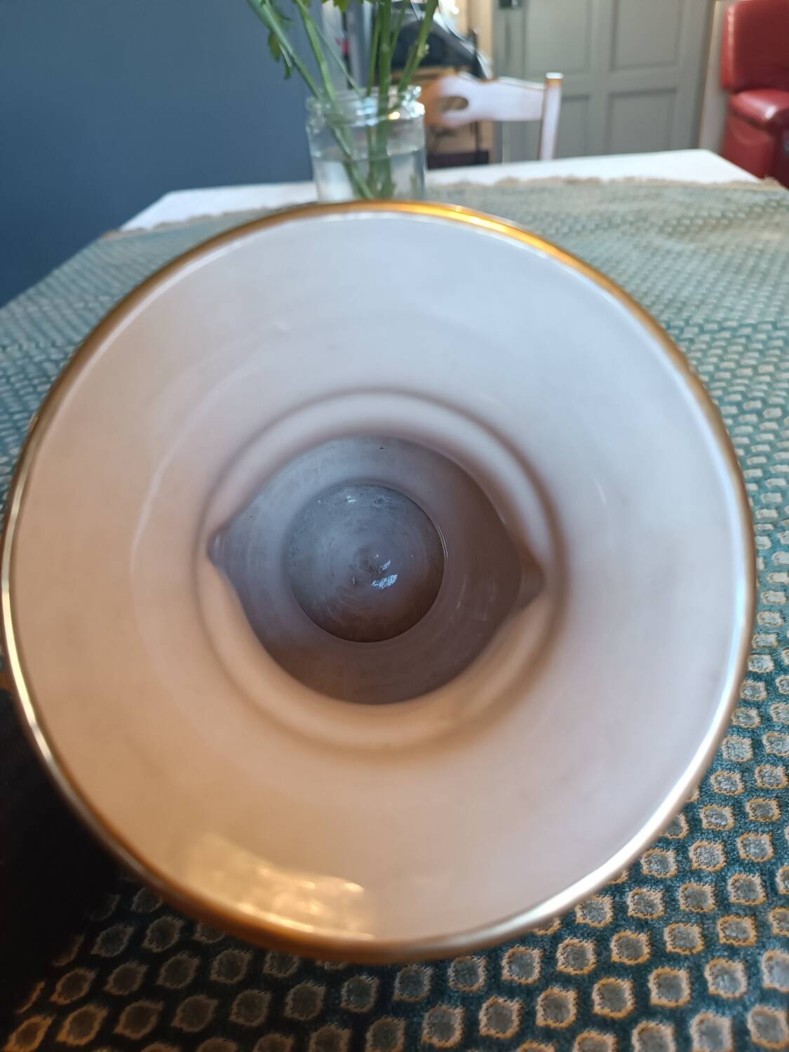 Henri Béquet porcelain vase – Medici shape – Red floral decoration