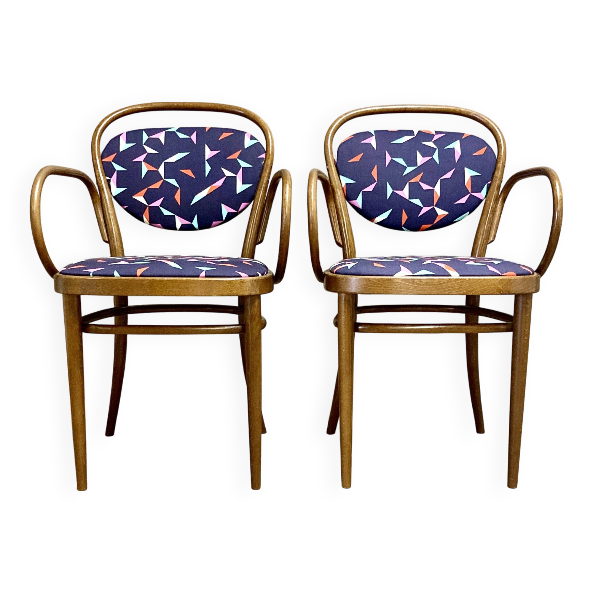 Pair of 1950 armchairs "Design Thonet".