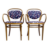 Pair of 1950 armchairs "Design Thonet".