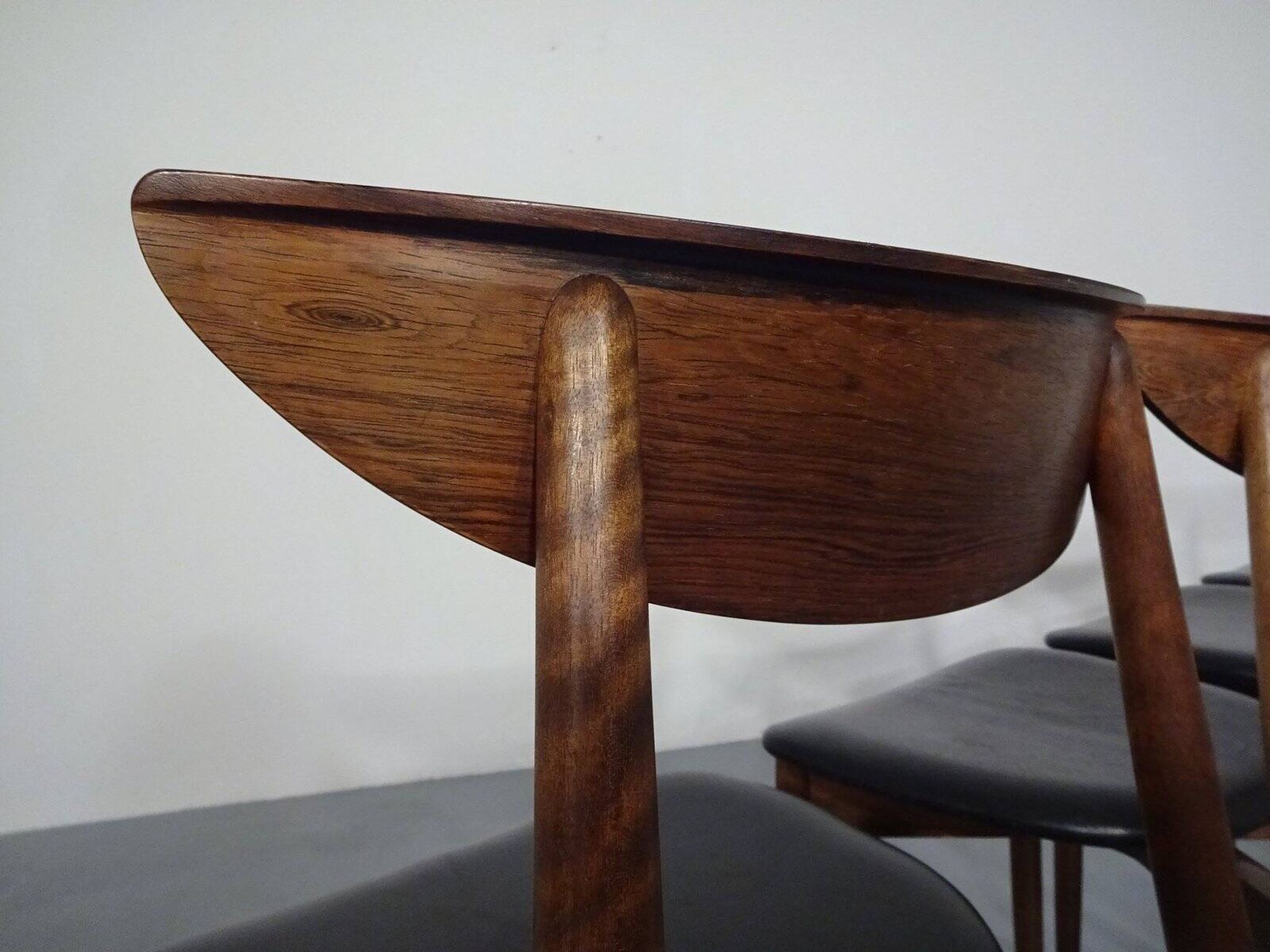 Rosewood dining chairs by Harry Østergaard for Randers Møbelfabrik, Denmark, 1960s, set of 4.
