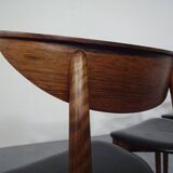 Rosewood dining chairs by Harry Østergaard for Randers Møbelfabrik, Denmark, 1960s, set of 4.