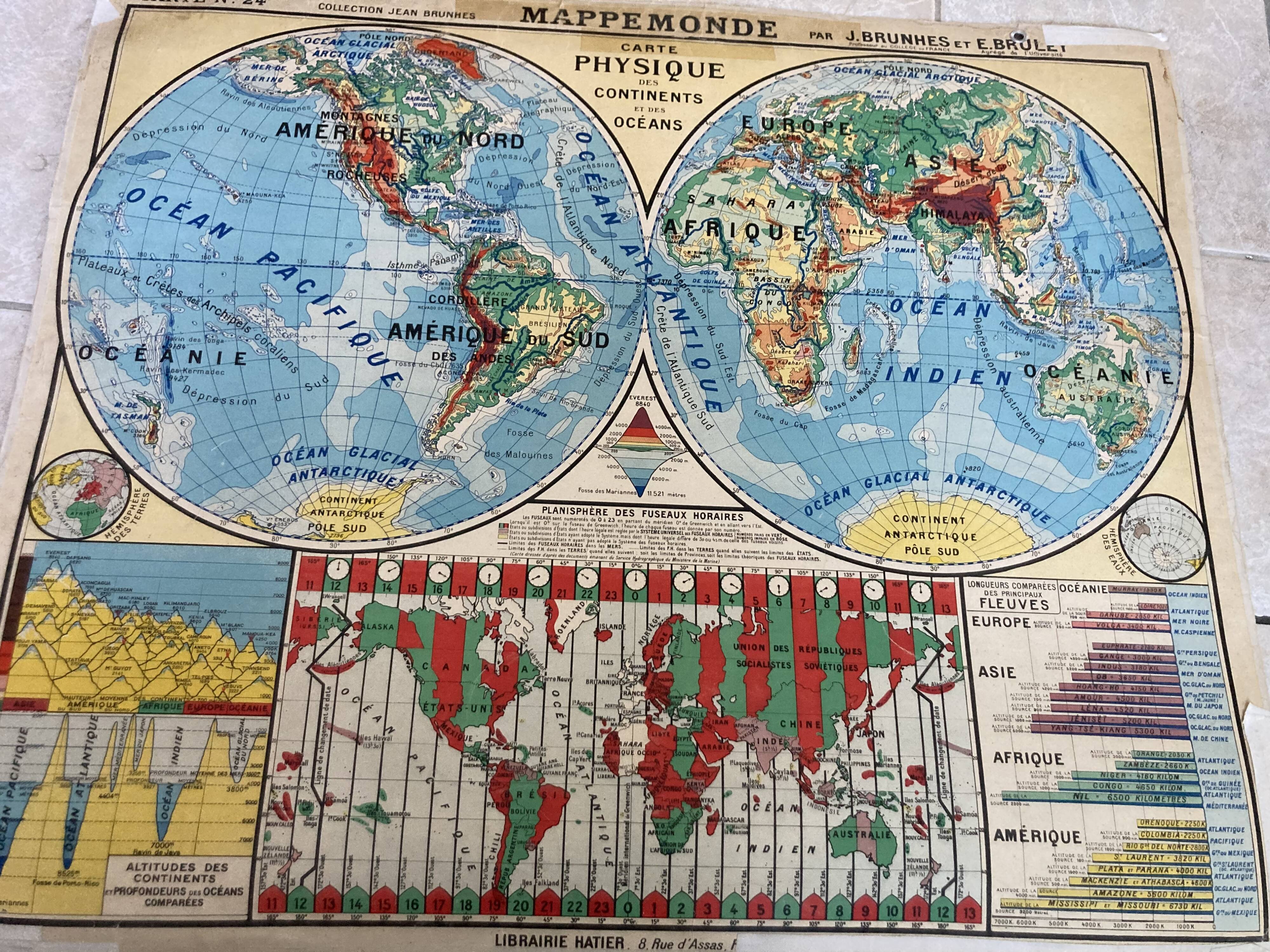 Carte scolaire mappemonde