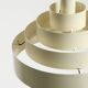 1960s Space Age heavy solid slatted metal pendant lamp
