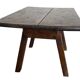 Antique brutalist coffee table in solid wood