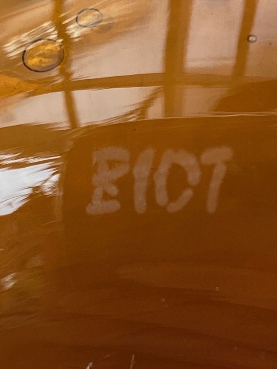 Biot blown glass vase signed