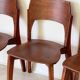 4 chaises en bois acajou
