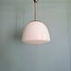 Bauhaus suspension in chrome metal and white opaline, 1930