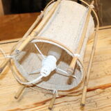 Bamboo and canvas lamp