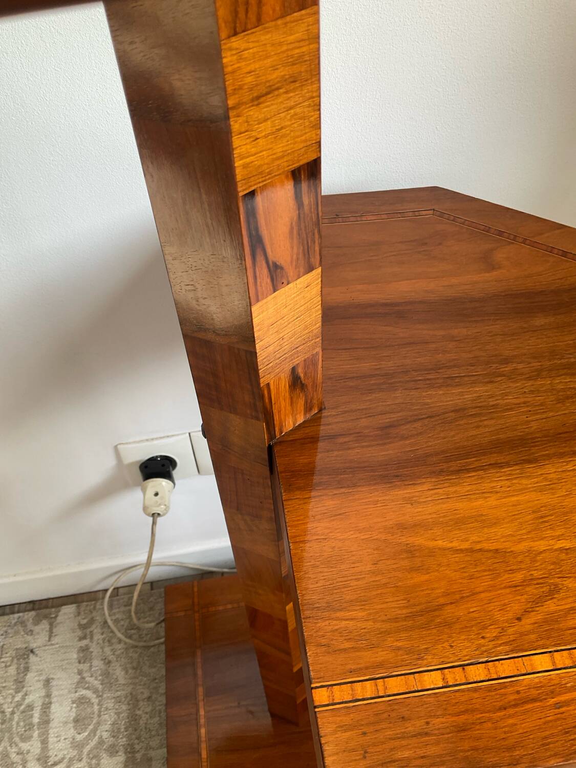 De Coene Art Deco floor lamp in marquetry