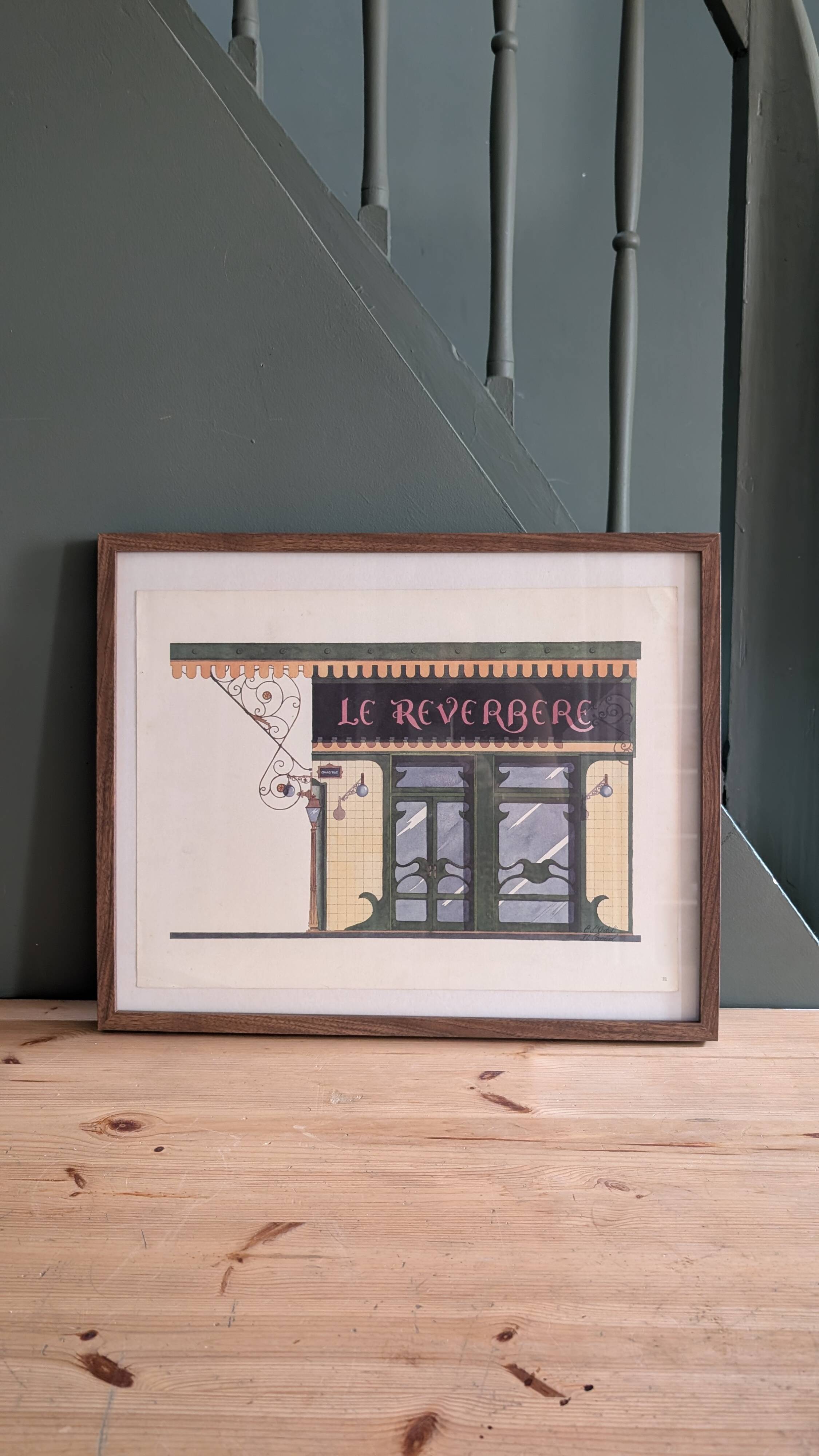 Lithograph "The Street Lamp" – Catherine d'Ortoli
