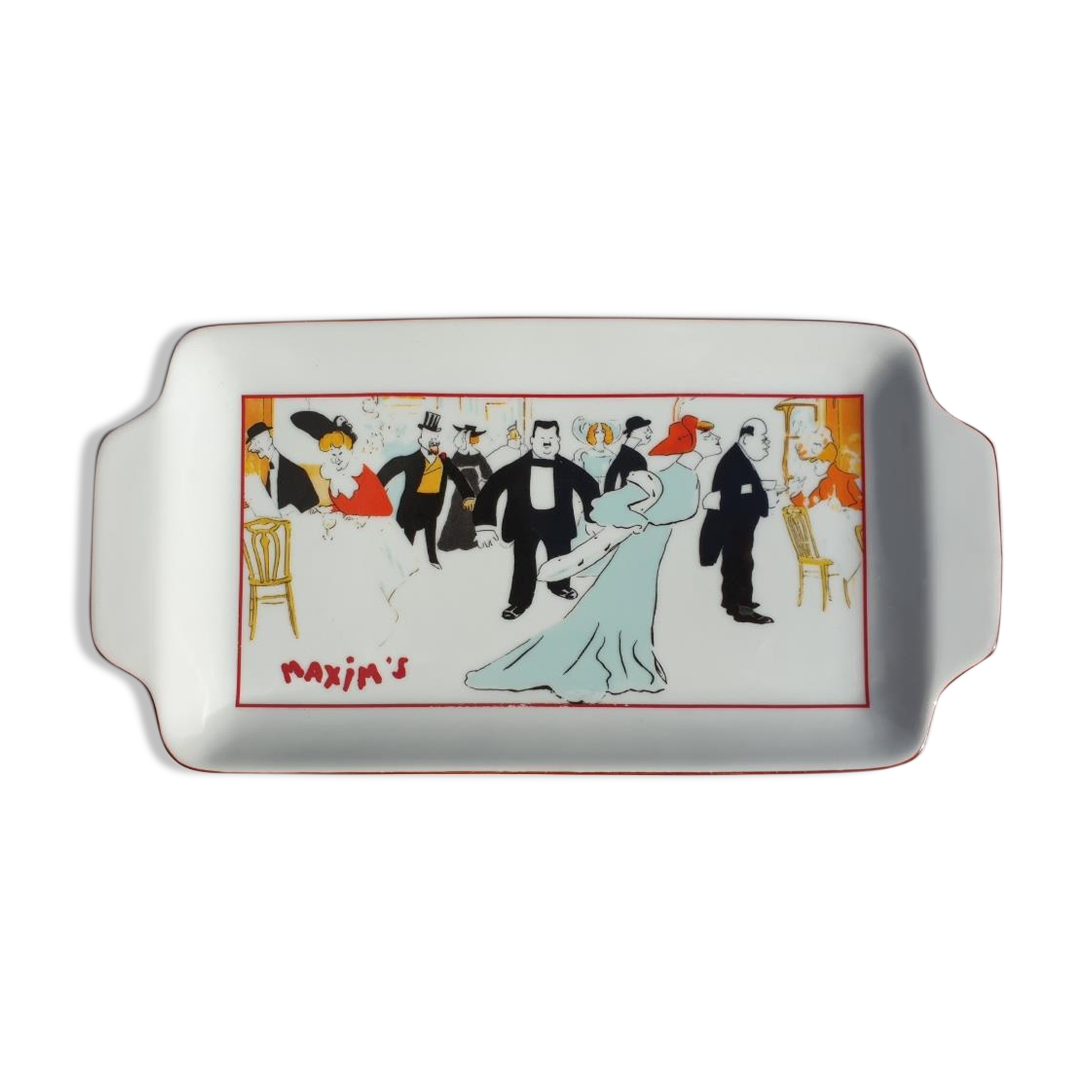 Porcelain cake dish Maxim's Paris