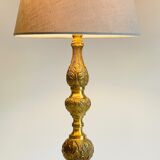 Lamp in brass solid and fabric