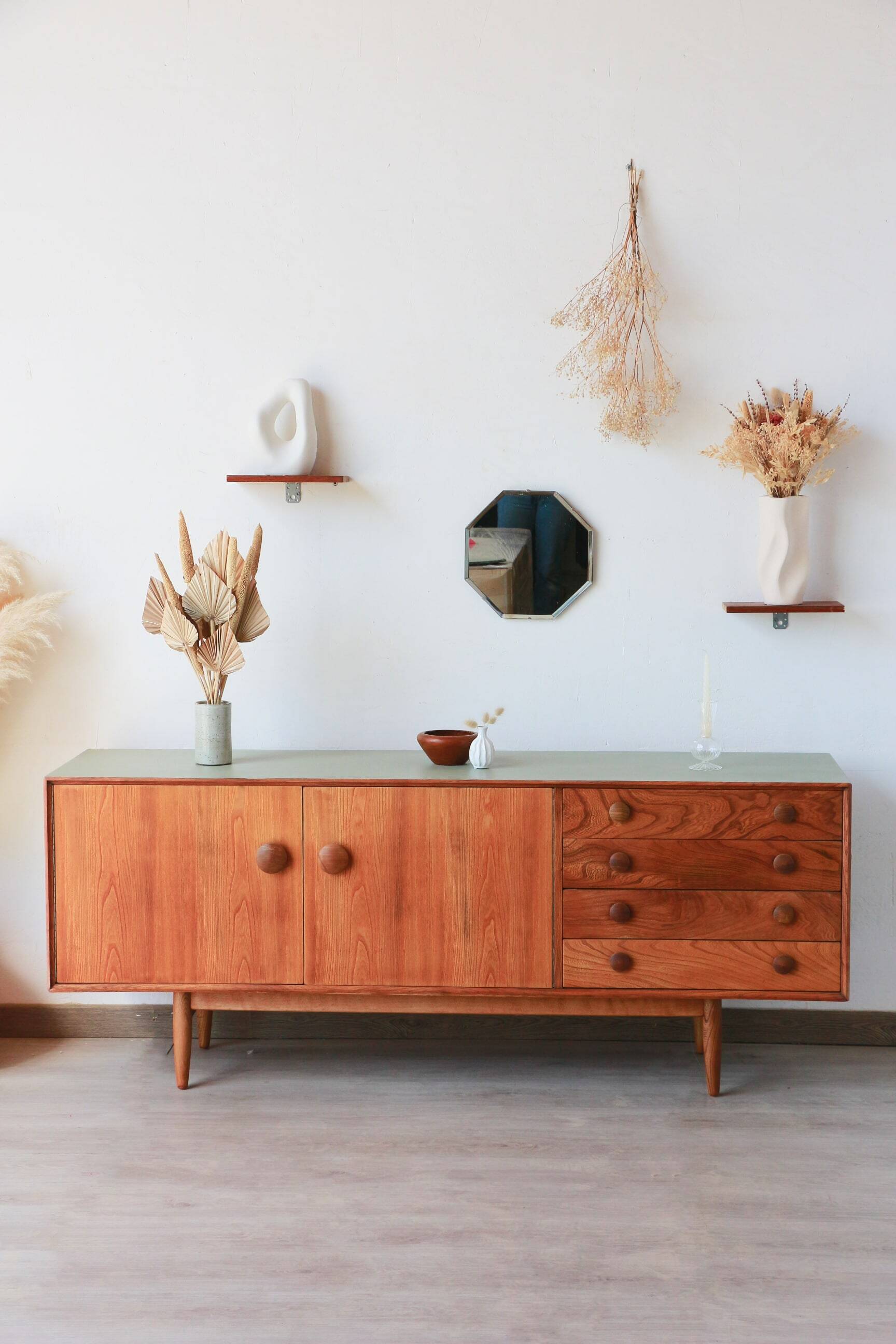 English Sideboard - Solid Elm - 1960