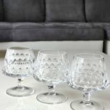 Lot 5 x Peill & Putzler Cognac Glasses. Mod. Granada. lead crystal