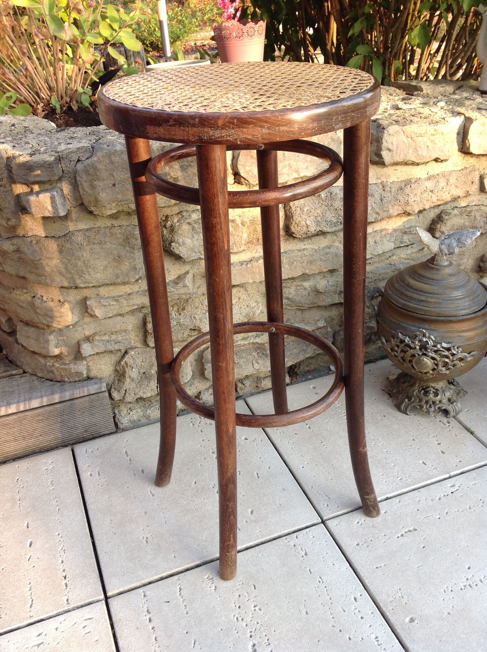 Ancien tabouret de bar par FMB vintage années 50