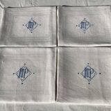 4 new PM damask napkins 78x65cm