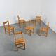 Suite de six chaises Maison Regain, circa 1970