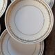 6 dessert plates A. Lanternier Limoges – gold decoration, 1950s