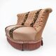Rare 19th Century Napoleon III Silk Satin Sofa