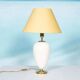 1970s bohemian bedside lamp, vintage in ceramic & brass