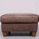 Stich Leather Pouf or Ottoman 1970s