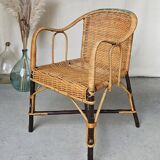 Vintage rattan armchair