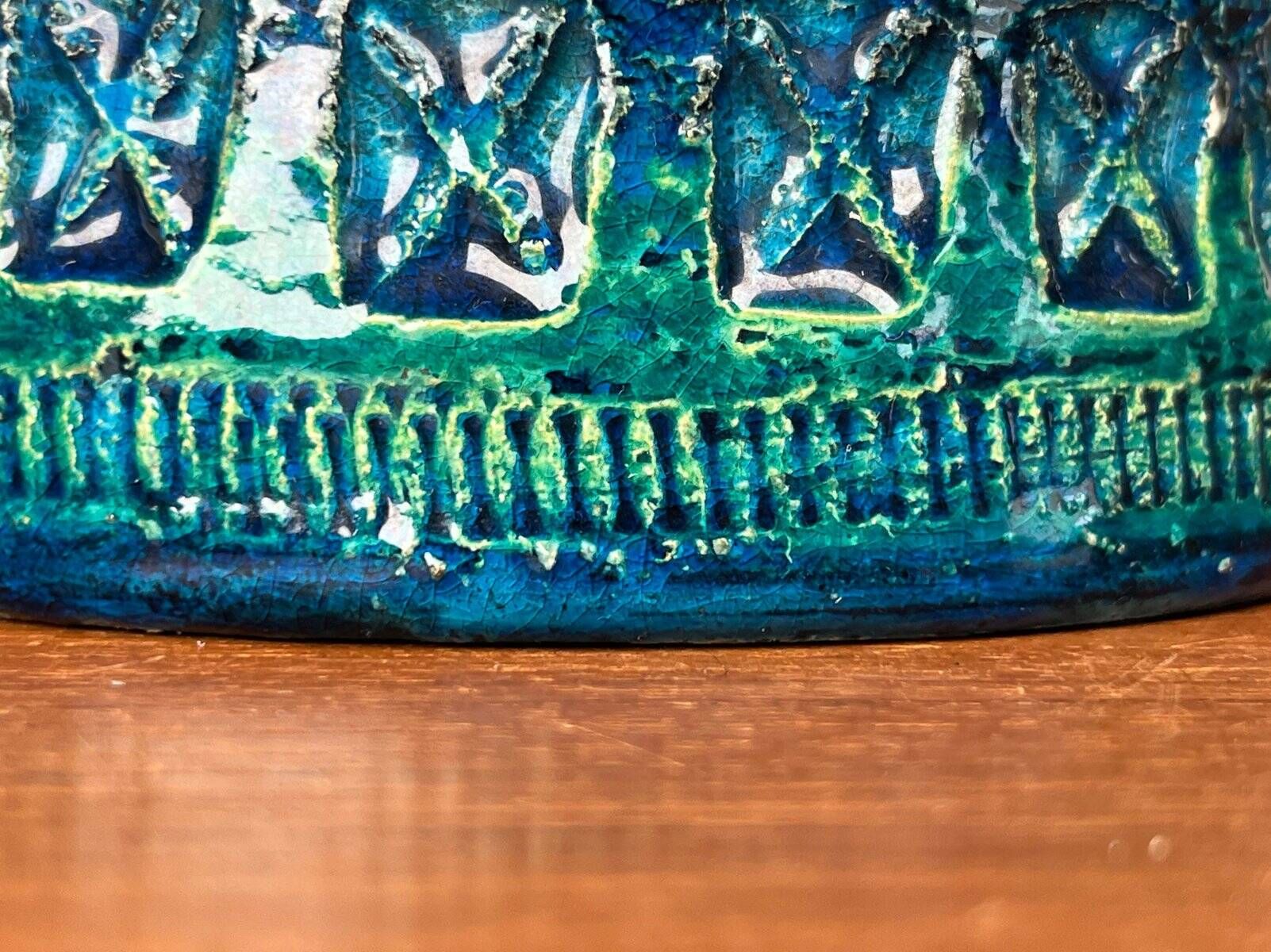 Mid-Century Modern Rimini Blu Pottery Vase by Aldo Londi for Bitossi, Italy, 1960s