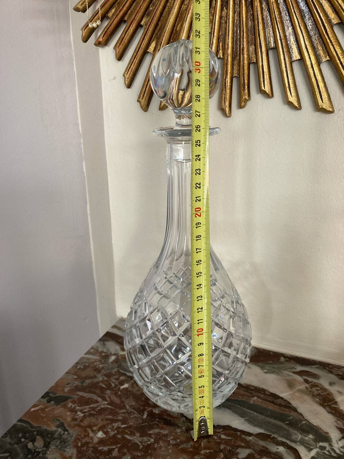 Cut crystal carafe