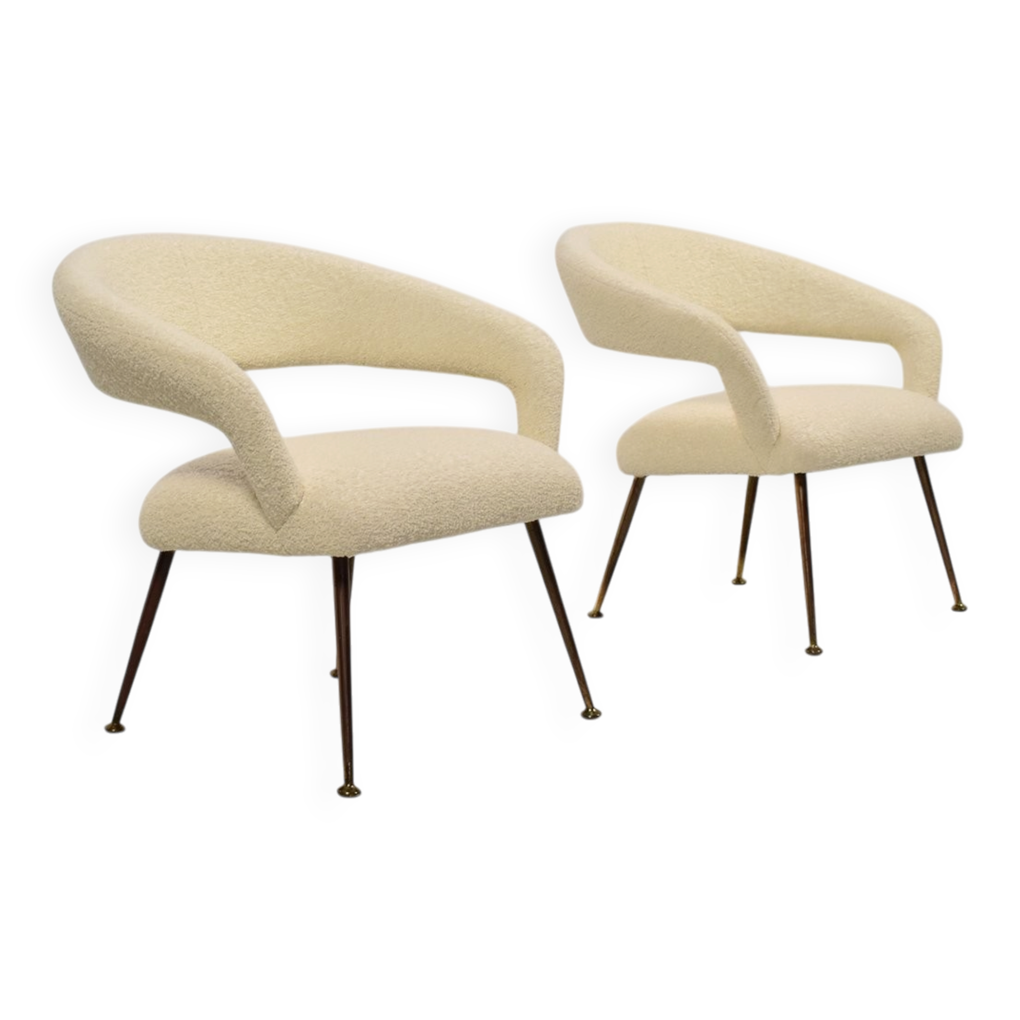 Set of Italian DU 55 Armchairs by Gastone Rinaldi for Rima, 1950s