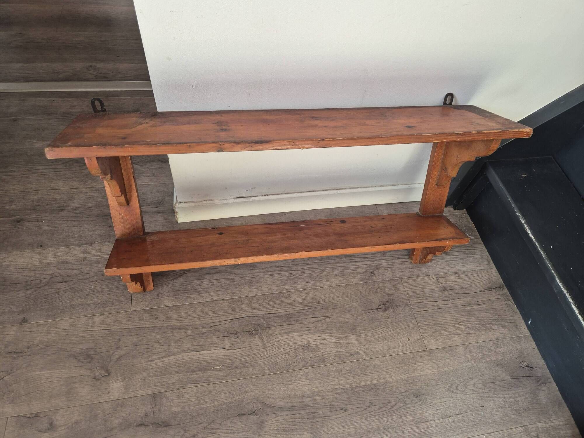 vintage wooden wall shelf Lichtenauer furniture