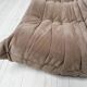 1990s vintage original taupe Alcantara Togo 2-seater by Michel Ducaroy for Ligne Roset