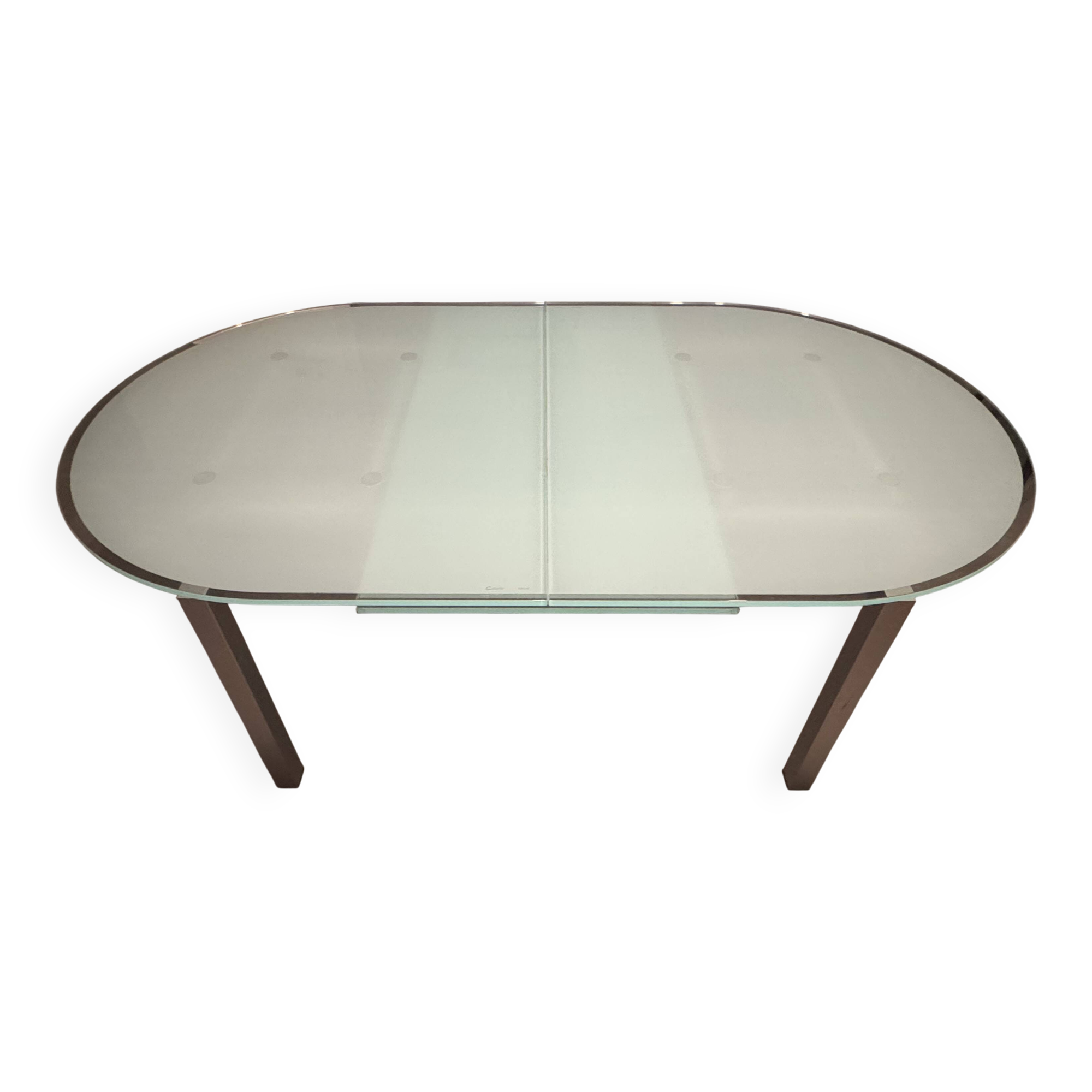 Calligaris oval table with glass extension