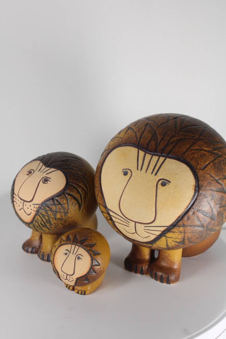 Lions Lisa Larson ceramic Gustavberg Sweden 1964