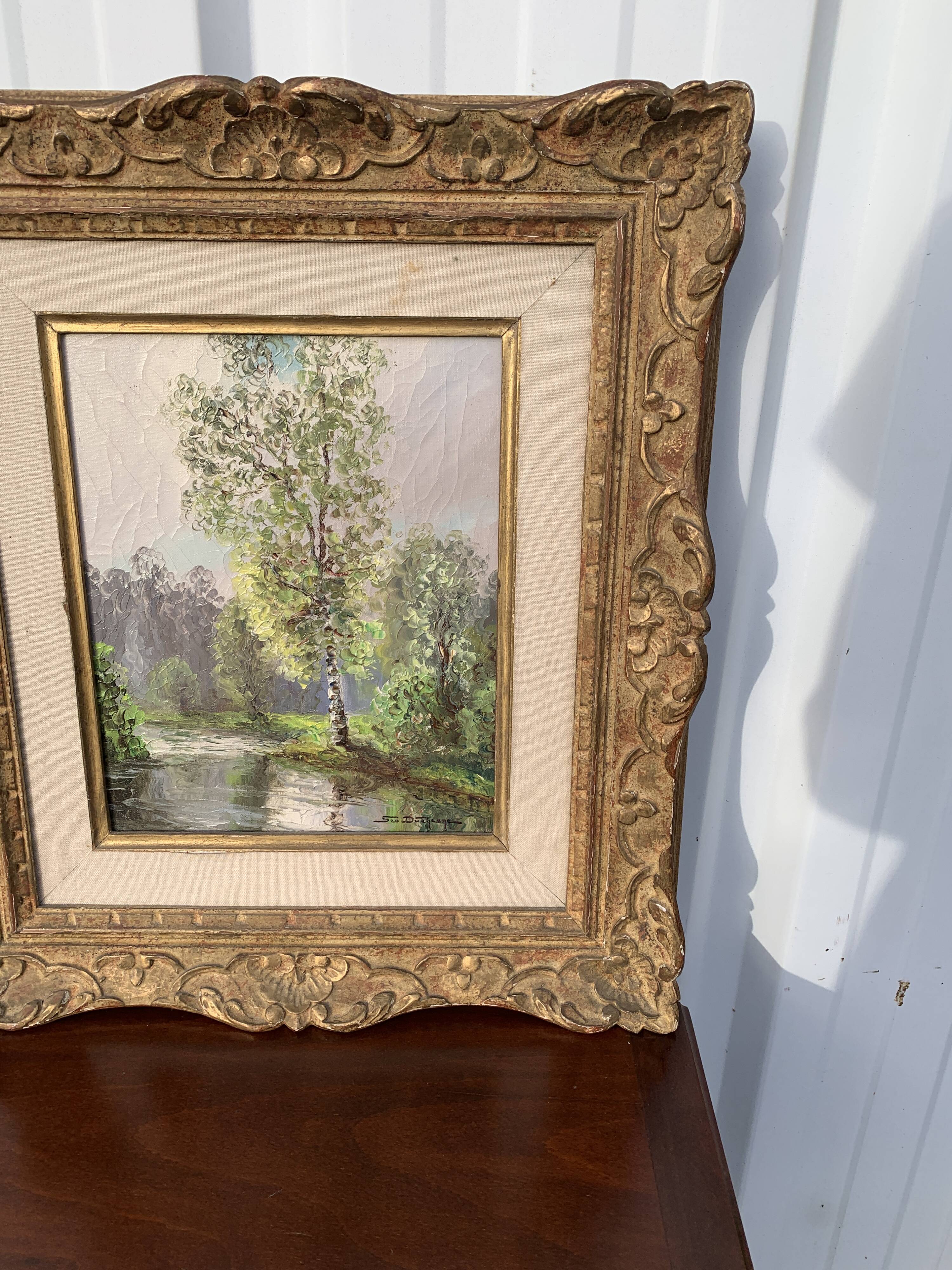Painting Landscape of trees and stream " by Geo Duchesne