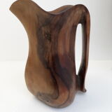 Pitcher free form 1960 wooden