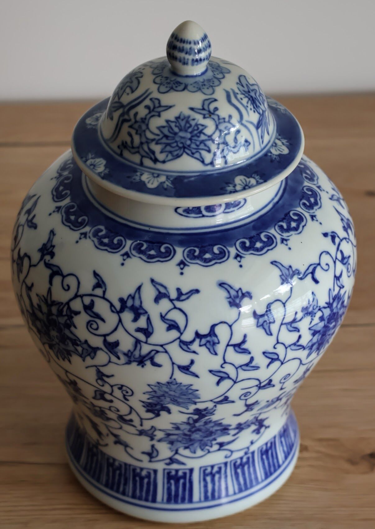 Grand pot à gingembre en porcelaine chinoise