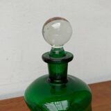 Vintage Kluk Kluk Bottle in Danish Green Glass from Holmegaard, 1970s