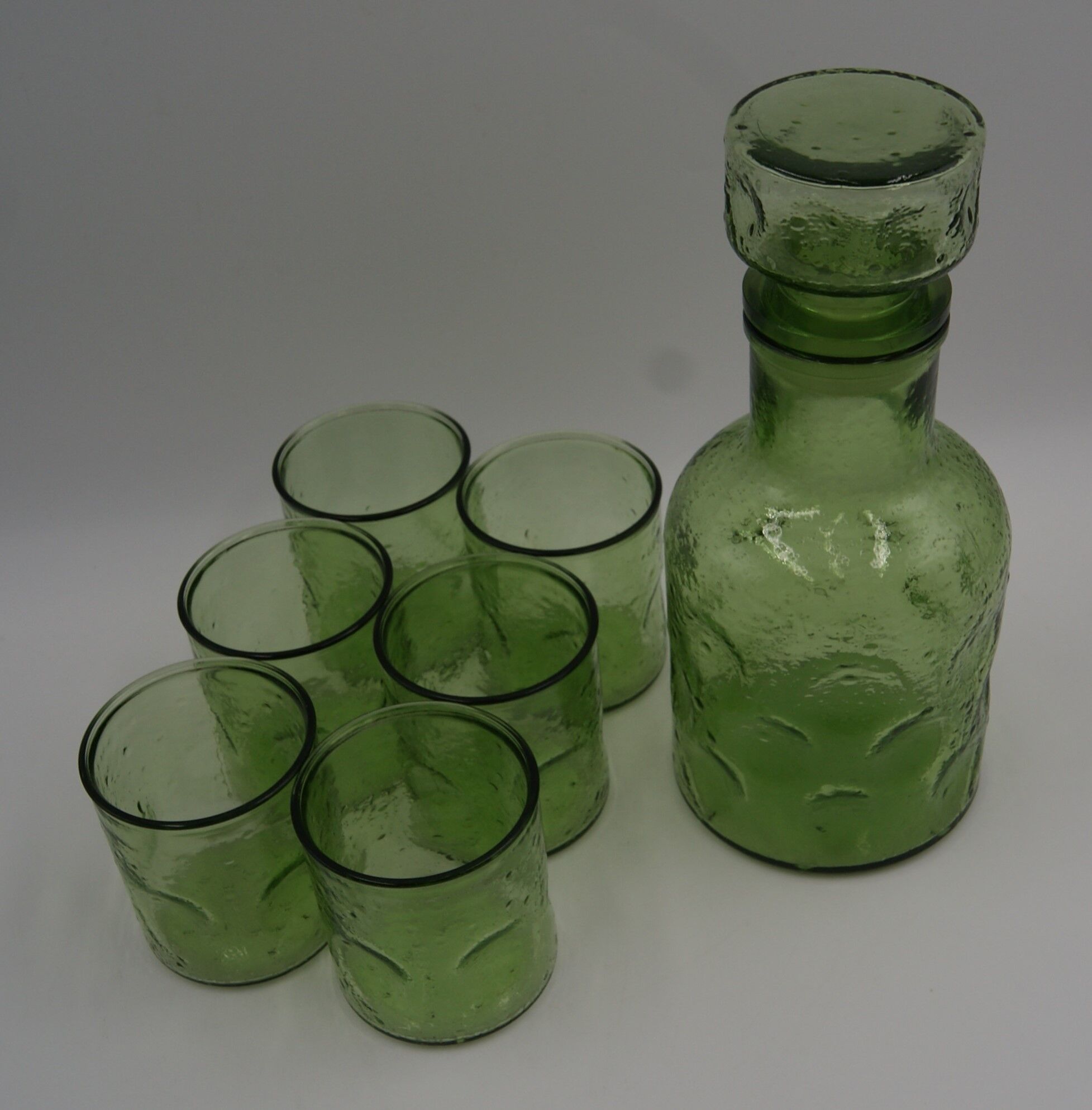 Vintage glass aperitif service