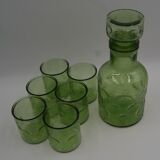 Vintage glass aperitif service