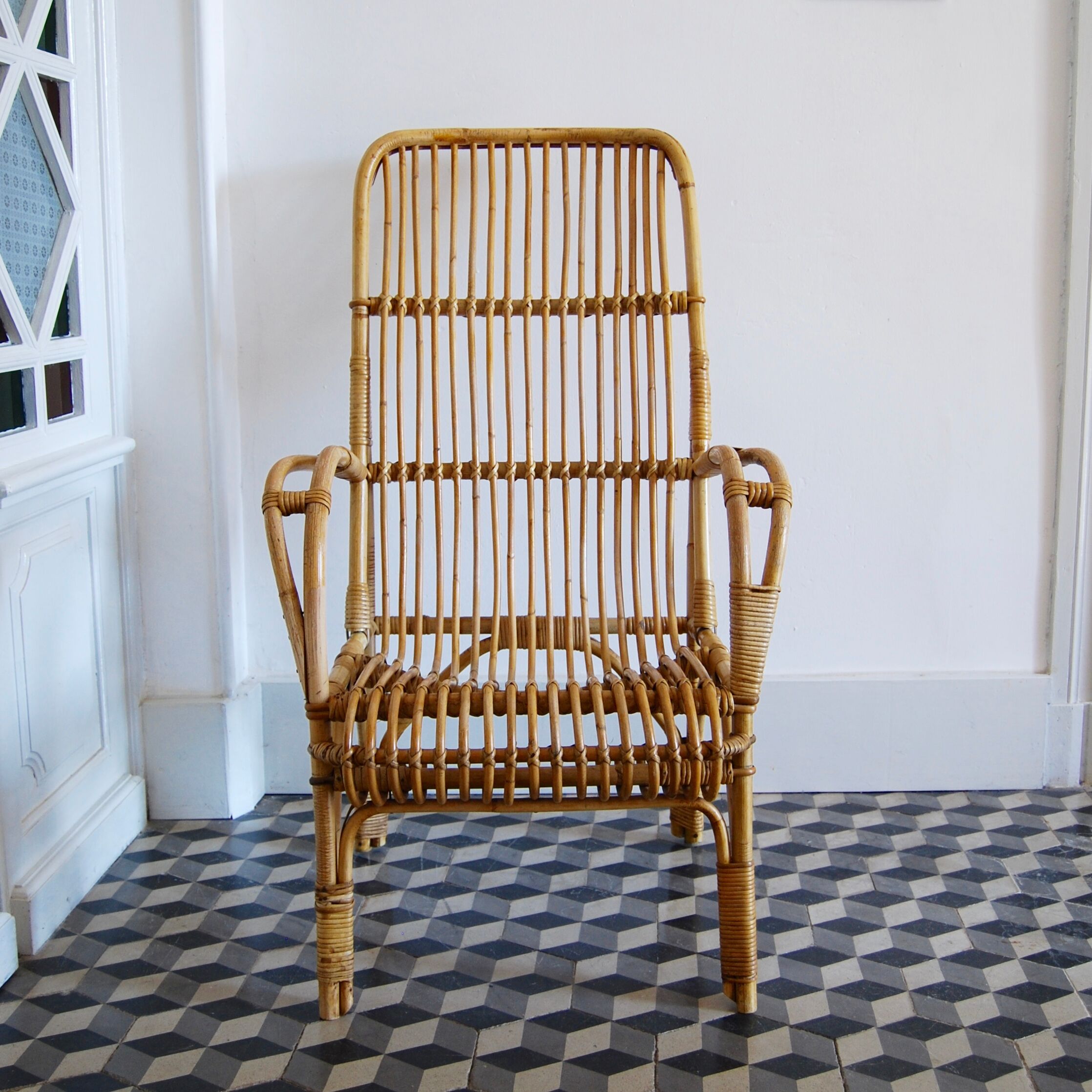 Rattan armchair