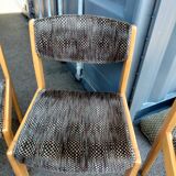 6 chaises ancienne vintage design scandinave pieds compas