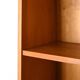 Vintage Scandinavian Elmwood Open Bookshelf Cabinet