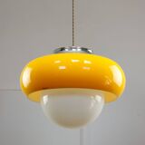 Large Space Age Model Best Pendant from Guzzini in Yellow, 1970s
